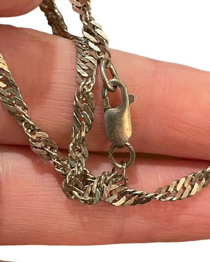 Vintage Sterling silver 925 necklace with faux? Amber pendant