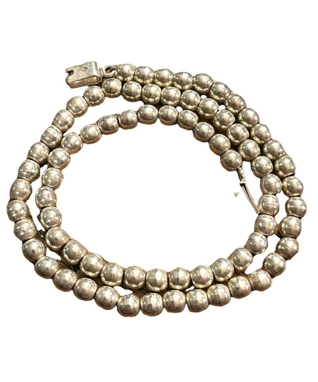 Vintage sterling silver 925 solid Mexico bead necklace