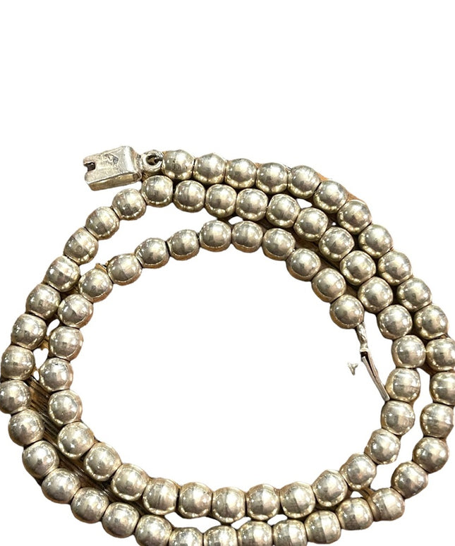 Vintage sterling silver 925 solid Mexico bead necklace
