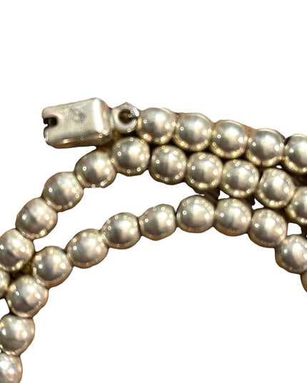 Vintage sterling silver 925 solid Mexico bead necklace