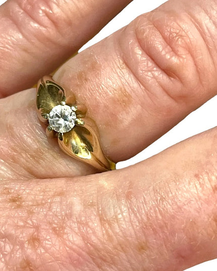 Vintage 14k Gold CZ engagement ring