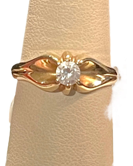 Vintage 14k Gold CZ engagement ring