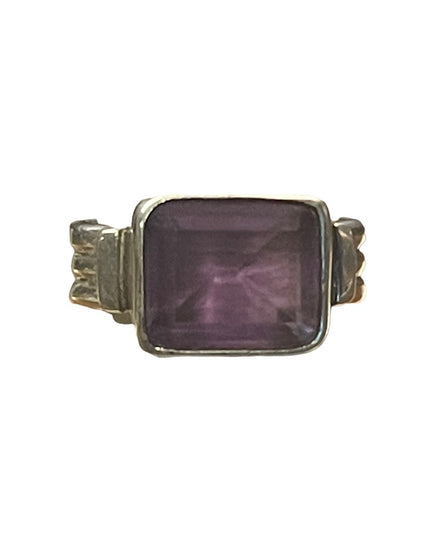 Vintage sterling silver 925 large amethyst FNA Ring