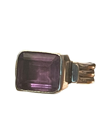 Vintage sterling silver 925 large amethyst FNA Ring