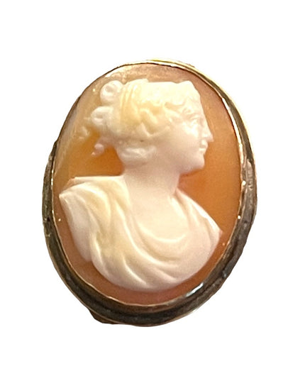 Antique sterling silver 925 Shell cameo lovely Diana