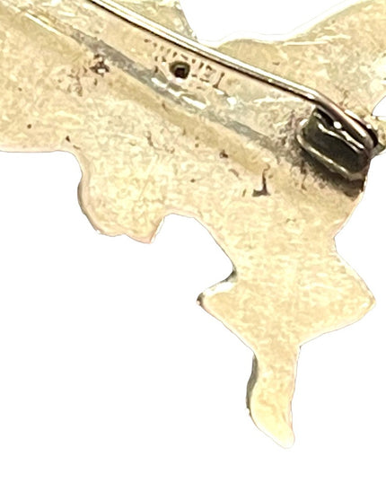 Vintage 1940s Enameled royal horse brooch sterling silver 925
