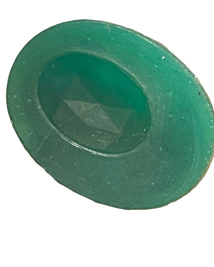 Antique Green agate glass carved rare Unset unframed high relief cameo