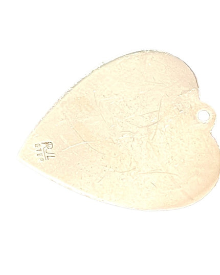 Vintage 1960s sterling silver 925 “I love you” pendant charm heart
