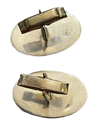 Vintage 1960s sterling silver 925 Mayan Aztec Mexico Cactus Cufflinks