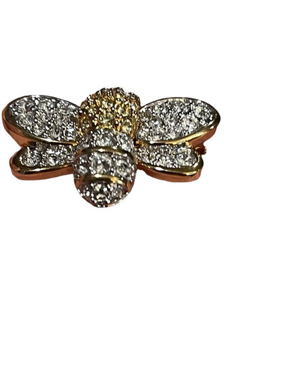 Swarovski Authentic (swan) Gold plate crystal bumble bee brooch