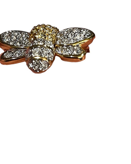 Swarovski Authentic (swan) Gold plate crystal bumble bee brooch