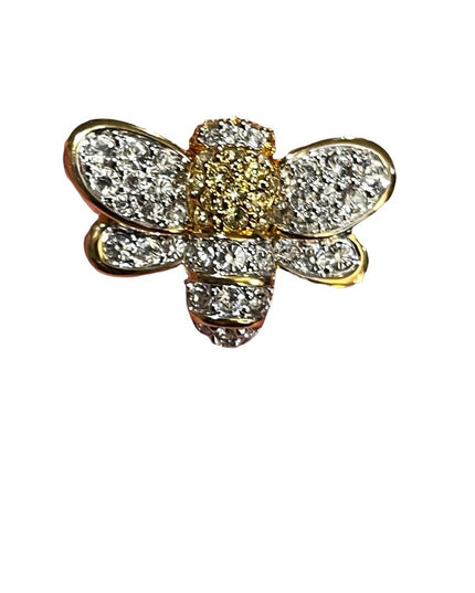 Swarovski Authentic (swan) Gold plate crystal bumble bee brooch