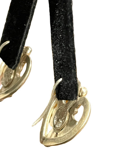 Vintage sterling silver 925 Fleur De Lis Dangle earrings Mexico
