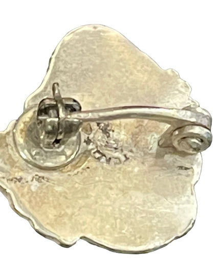 Antique sterling silver 925 gibson girl cameo Art Nouveau brooch