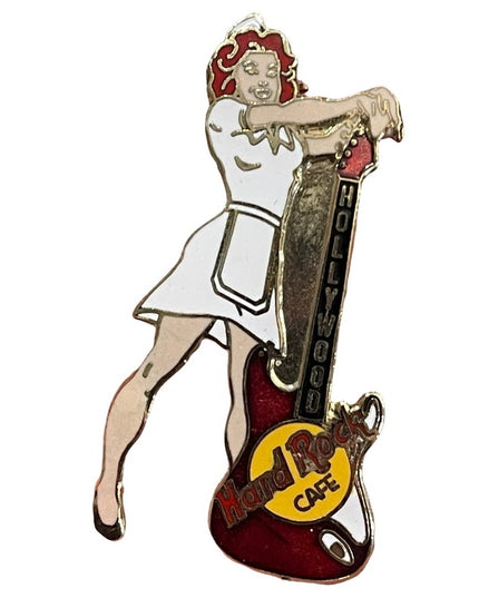 Vintage Hard Rock Café Lapel/Hat Pin Pinback Hollywood California Waitress