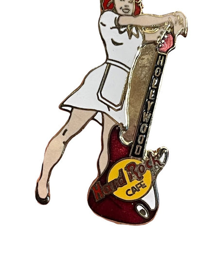 Vintage Hard Rock Café Lapel/Hat Pin Pinback Hollywood California Waitress