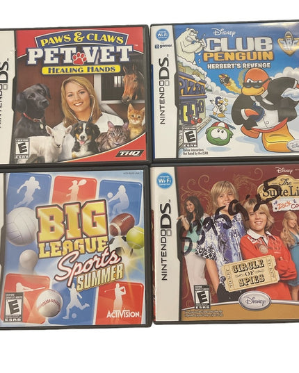 Lot of 4 Nintendo DS games with boxes and booklets