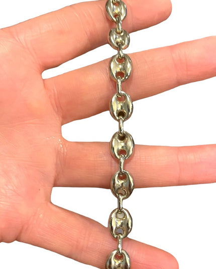 Vintage sterling silver 925 mariner link chunky bracelet