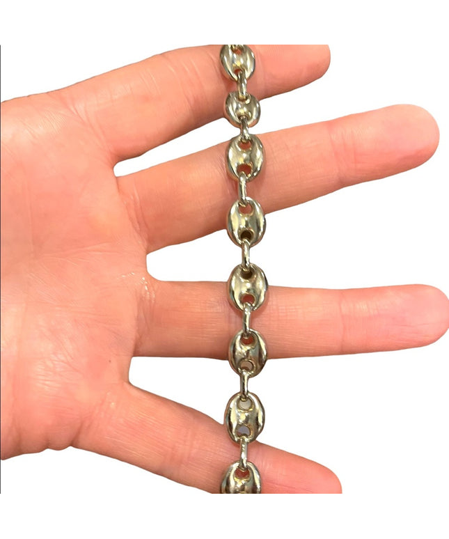 Vintage sterling silver 925 mariner link chunky bracelet