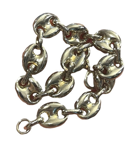 Vintage sterling silver 925 mariner link chunky bracelet
