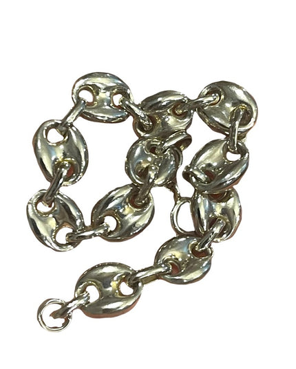 Vintage sterling silver 925 mariner link chunky bracelet