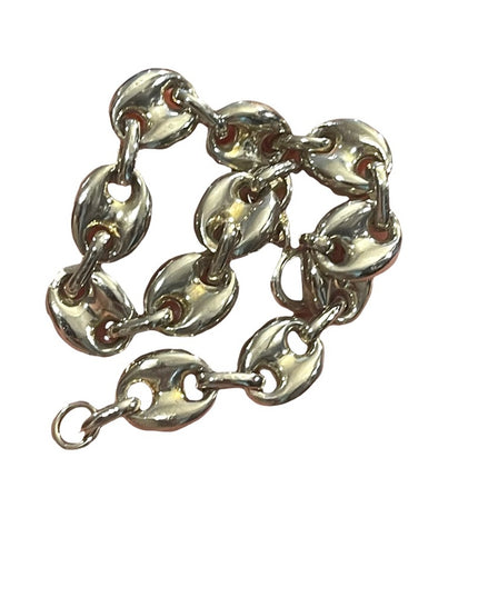 Vintage sterling silver 925 mariner link chunky bracelet