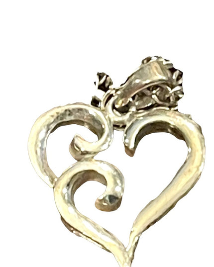 Vintage Sterling silver 925 heart pendant necklace