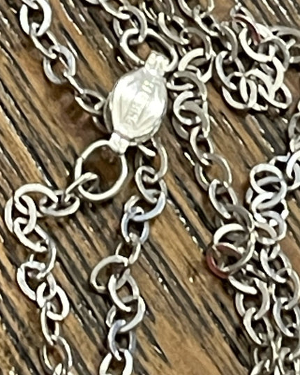 Vintage Sterling silver 925 heart pendant necklace