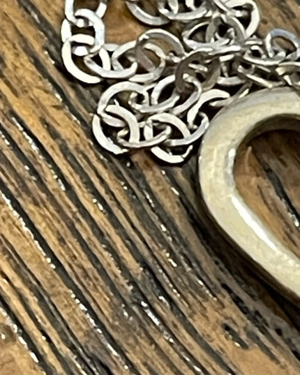 Vintage Sterling silver 925 heart pendant necklace