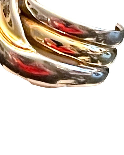 Vintage sterling silver 925 thick band ribbon style ring