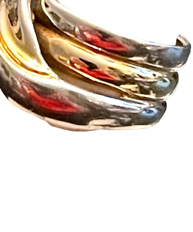Vintage sterling silver 925 thick band ribbon style ring