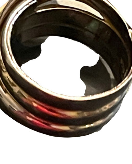 Vintage sterling silver 925 thick band ribbon style ring