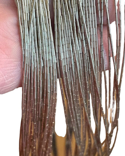 Vintage 30 strand liquid silver designer sterling 925 long necklace southwestern