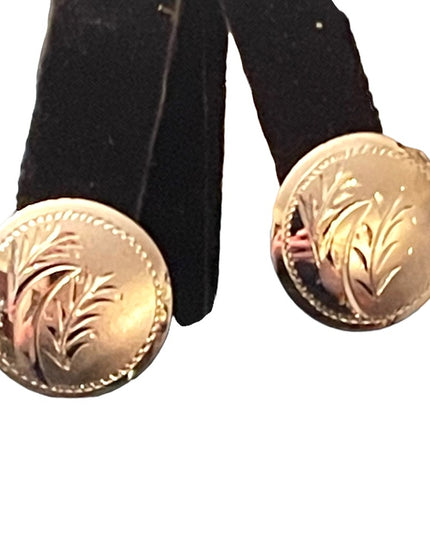 Vintage sterling silver 925 etched screwback earrings Boyd Bond