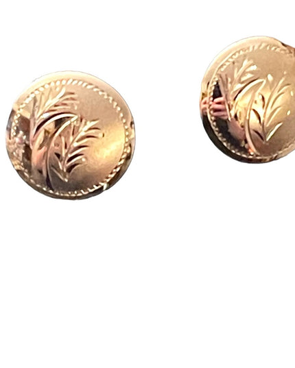 Vintage sterling silver 925 etched screwback earrings Boyd Bond