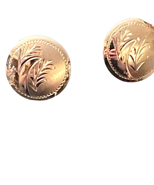 Vintage sterling silver 925 etched screwback earrings Boyd Bond