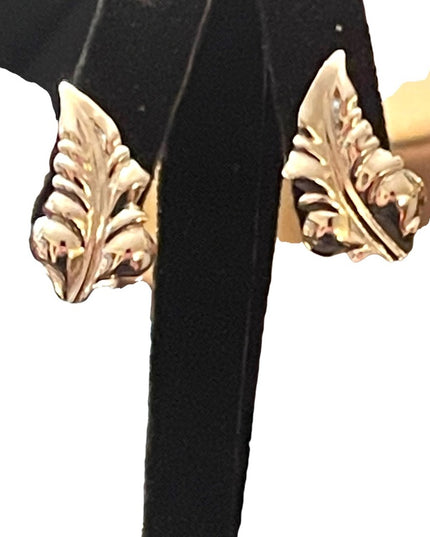 Vintage sterling silver 925 Boyd Bond screw back leaf earrings
