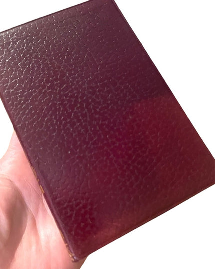 Antique Red leather bound book Poetical Works of Longfellow 1920 Collins 514 pgs