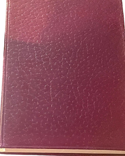 Antique Red leather bound book Poetical Works of Longfellow 1920 Collins 514 pgs