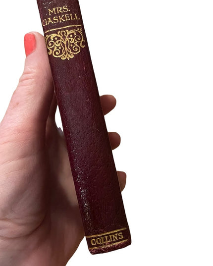 Antique 1920 Collins UK red leather book Sylvias Lovers MRS Gaskell