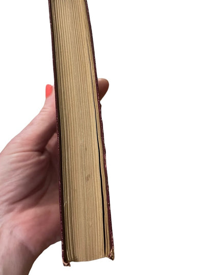 Antique 1920 Collins UK red leather book Sylvias Lovers MRS Gaskell