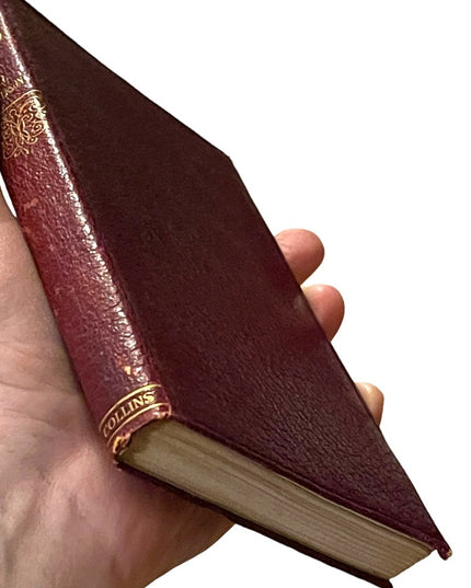 Antique Collins 1920 UK red leather Treasure Island RL Stevenson VG book