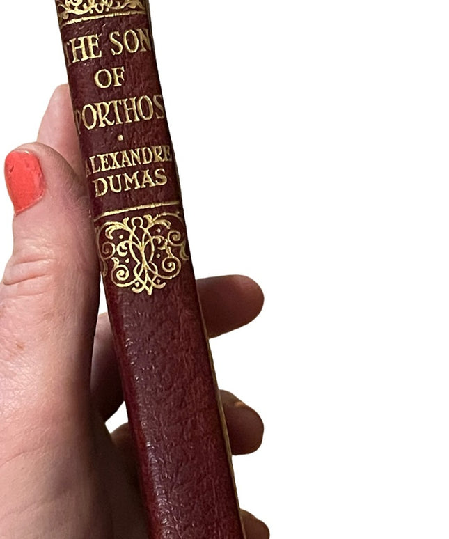 Antique Collins UK Red Leather The Son Of Porthos Alexander Dumas Book 1920