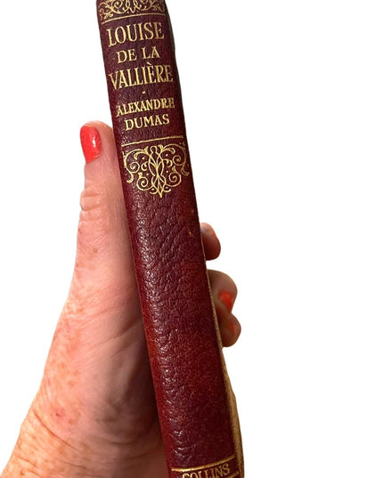 Antique Collins UK 1920 Red Leather Louise De La Valliere Alexander Dumas Book