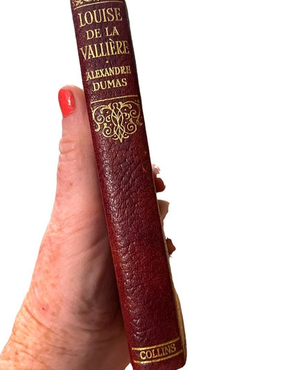 Antique Collins UK 1920 Red Leather Louise De La Valliere Alexander Dumas Book