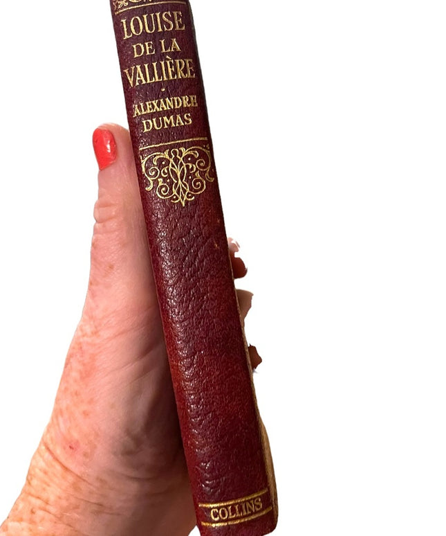 Antique Collins UK 1920 Red Leather Louise De La Valliere Alexander Dumas Book
