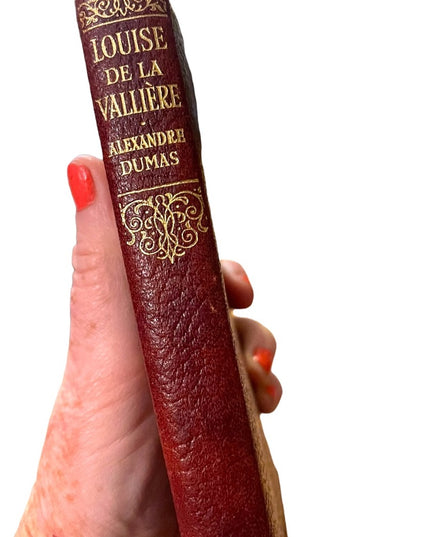 Antique Collins UK 1920 Red Leather Louise De La Valliere Alexander Dumas Book