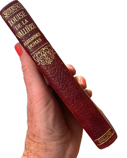 Antique Collins UK 1920 Red Leather Louise De La Valliere Alexander Dumas Book