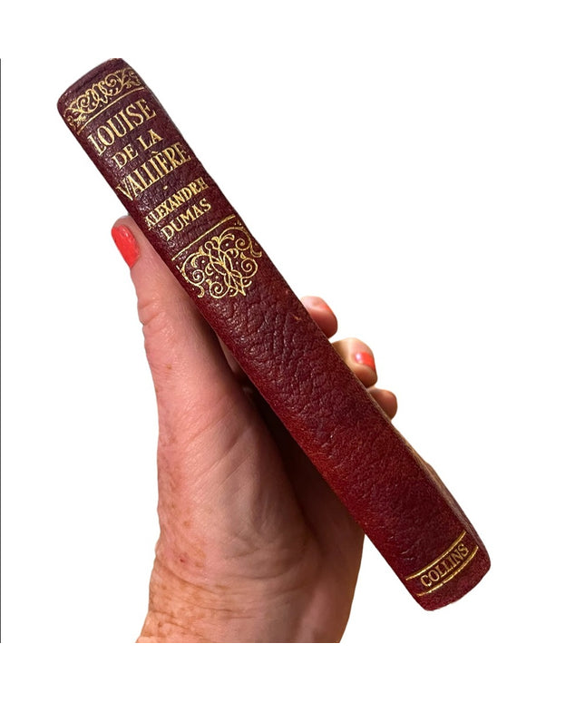 Antique Collins UK 1920 Red Leather Louise De La Valliere Alexander Dumas Book