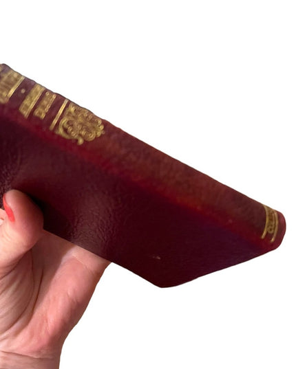 Antique Collins UK 1920 Red Leather Louise De La Valliere Alexander Dumas Book